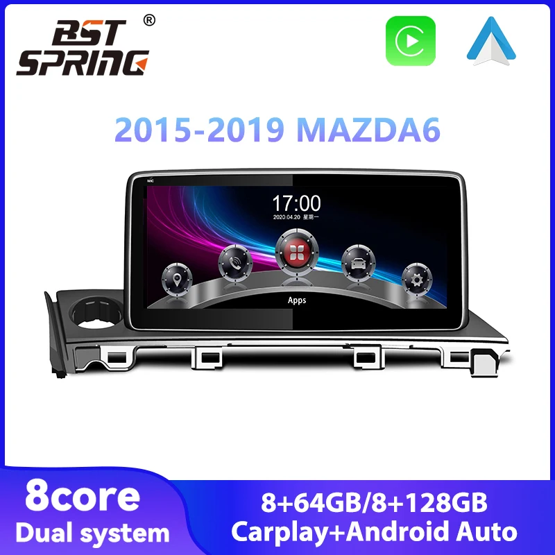 

Car Video Multimedia Player For Mazda 6 2015 2016 2017 2018 2019 CarPlay 1920*720 Car Android 12 GPS Navigation Radio Autoradio