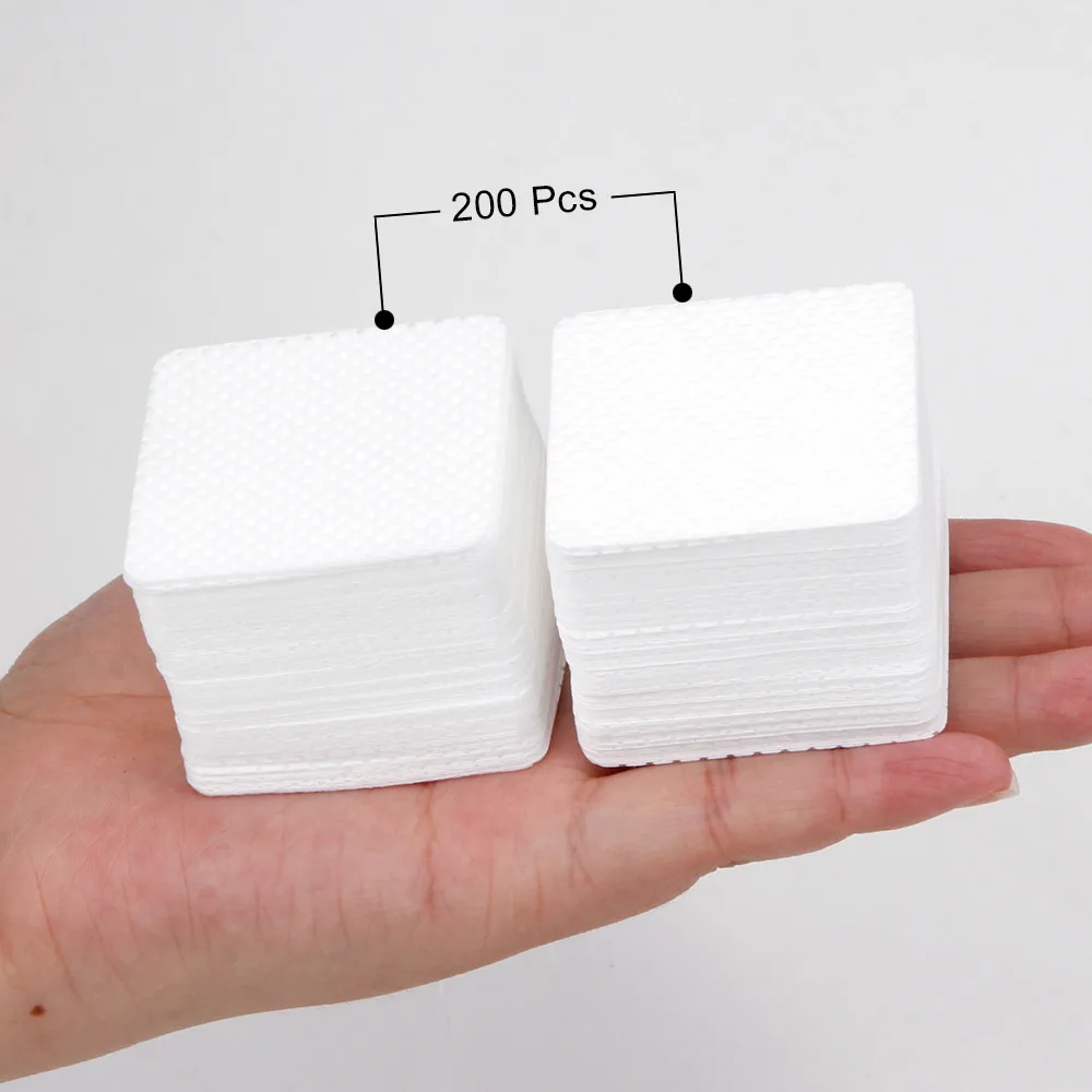 200/400Pcs Nail Polish Remover Cotton Pad UV Gel Remove Wipes Lint-Free Napkins For Cleaner Nails Super Absorbent Soft Manicure