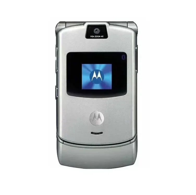 MOTOROLA RAZR V3 Refurbished 90% New-Original Unlocked Clamshell Bluetooth Mobile Phone GSM 850/900/1800/1900 Phone Good Quality