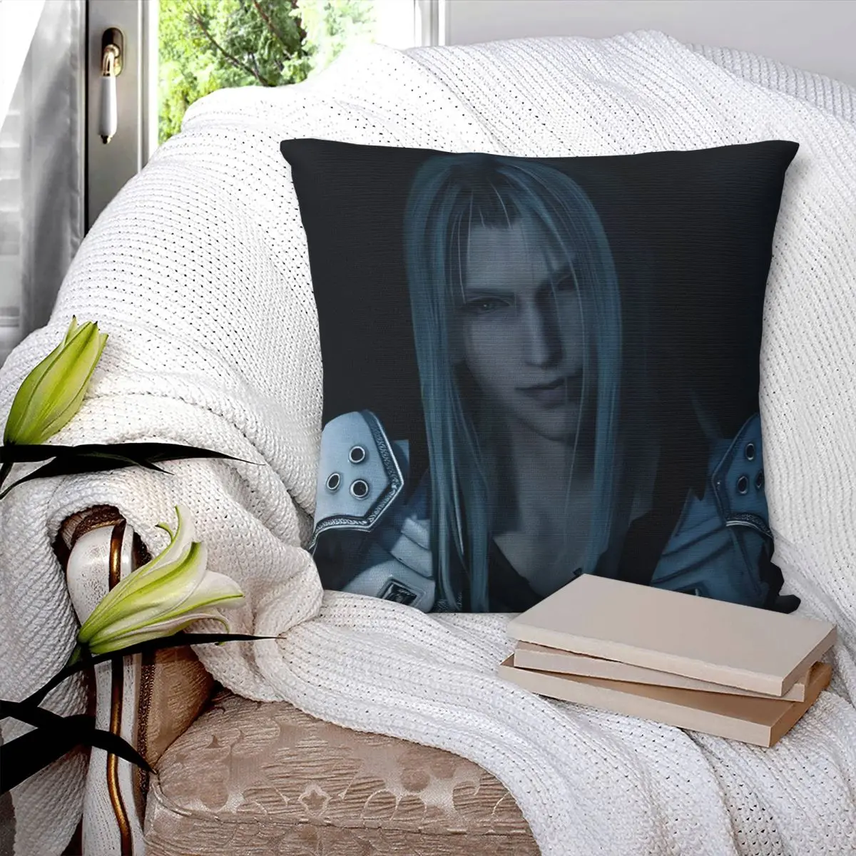 Sephiroth Finals Fantasys Pillowcase Printing Polyester Cushion Cover Decorations Pillow Case Cover Home Square 40X40cm