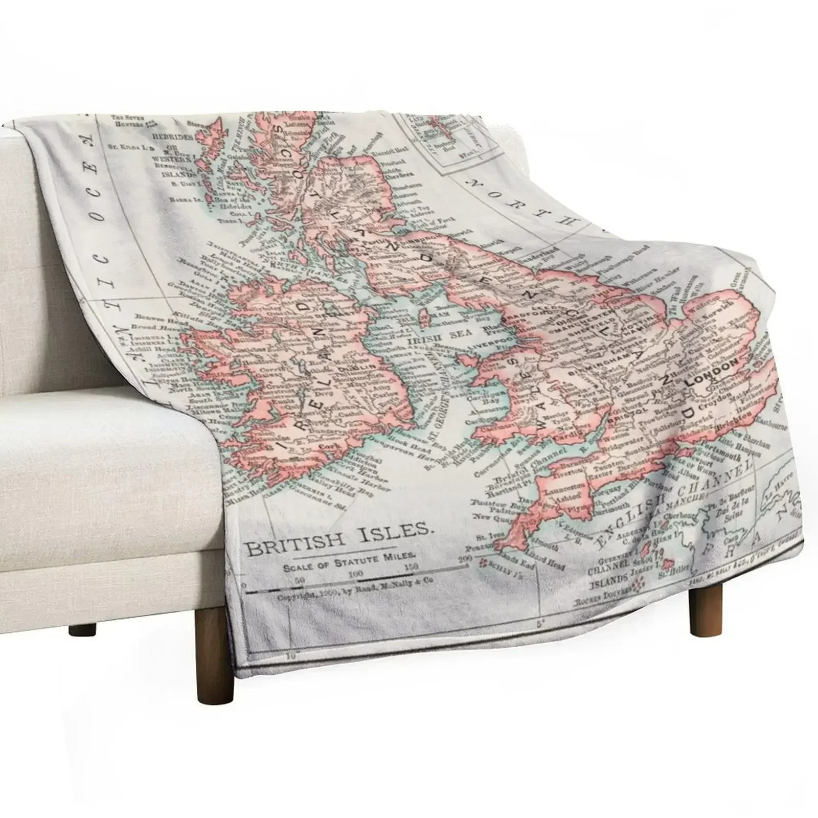 

MAP: The British Isles Throw Blanket Decorative Sofa Shaggy Blankets