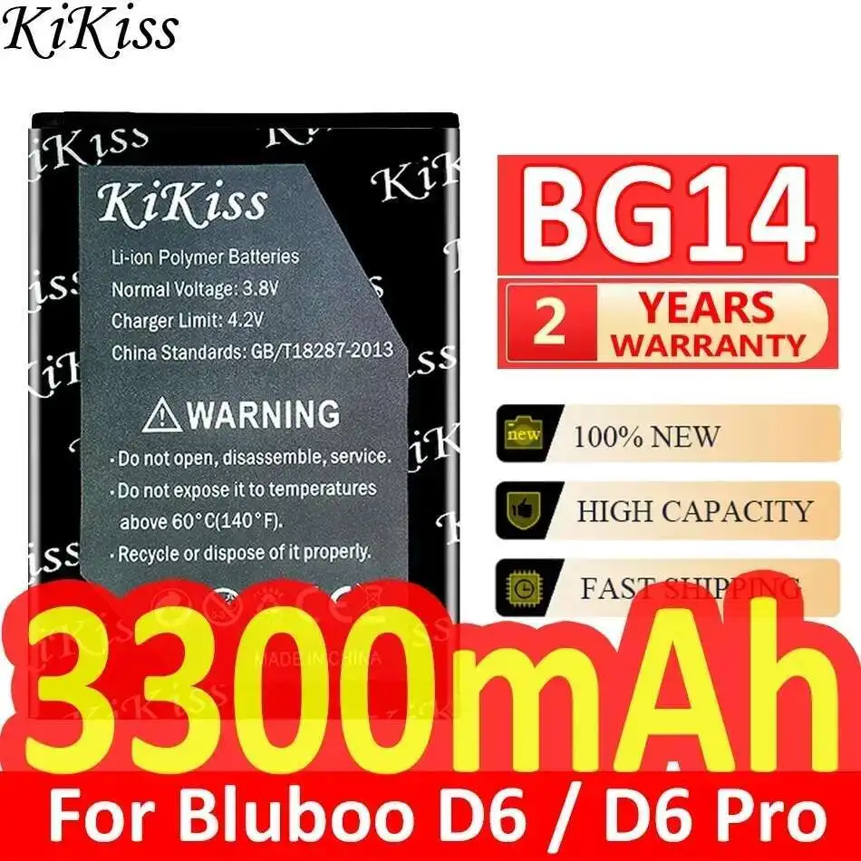 Надежная замена 3300 мАч для аккумулятора мобильного телефона Bluboo D6 Pro D6pro BG14