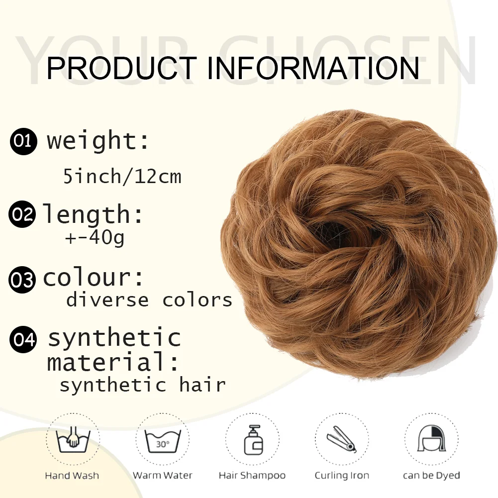Niesforny kok doczepiany falowany kręcony gumka do włosów syntetyczny chignon doczepiany kucyk przedłużanie włosów gruby upięty kok dla kobiet