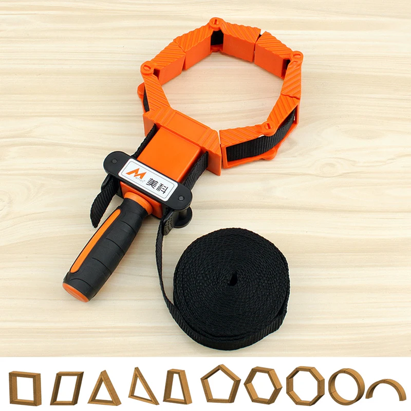 

Multifunction Binding Belt Clamp Woodworker Photo Frame with Strap Clamp Holder Miter Vise Ratchet Angle Clamp Band Tool