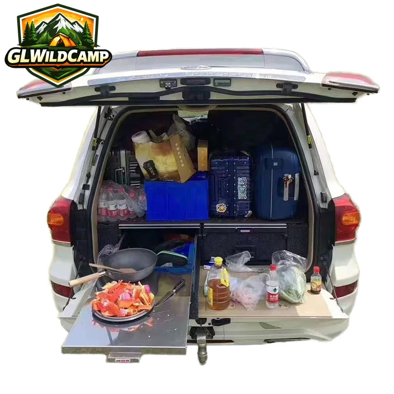 Rear Drawer System with Slide for Toyota LC200 Steel Interior Kits Popular Style Compatible with Land Cruiser ModelFor Ram range