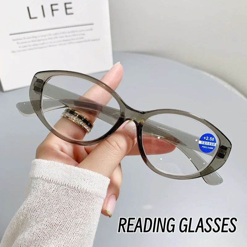 

Vintage Blue Light Blocking Prescription Eyeglasses Ladies Cat Eye Reading Glasses Clear Lens Far Sight Eyewear Computer Glasses