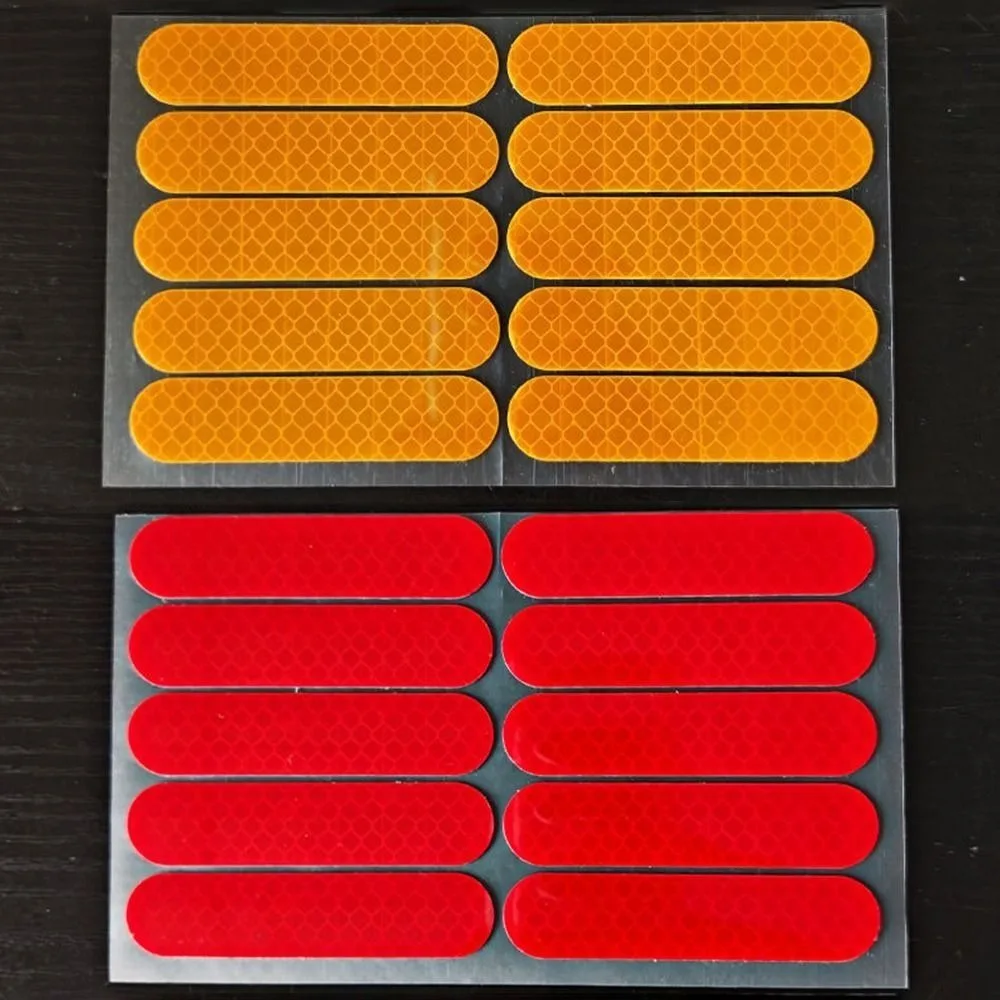 200Pcs Creative Motorcycle Helmet Reflective Stickers High Visibility Anti-collision Car Reflector Tape Self-adhesive