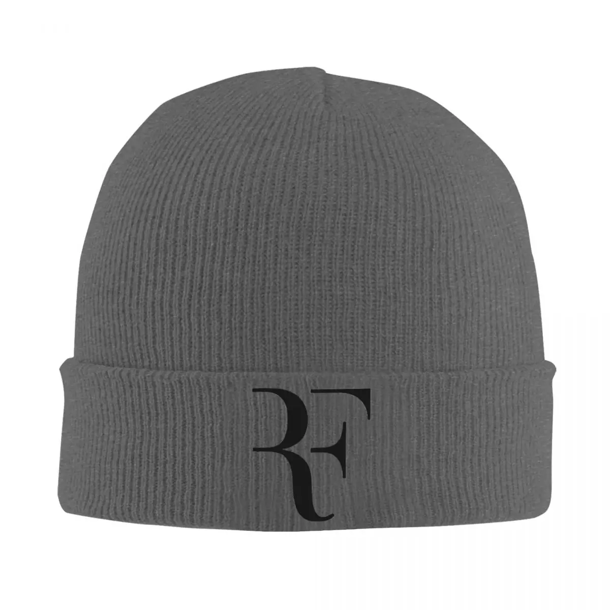 Roger Federer Logo Knitted Hat for Women Men Beanie Winter Hats Hip Hop Caps