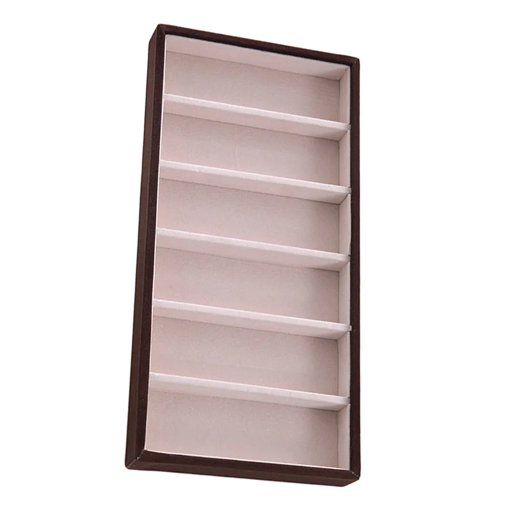 

6 Slot Eyeglass Holder Case Strong Glasses Display Box Scratch Resistant Organizer for Sunglasses Countertop Cabinet Storage