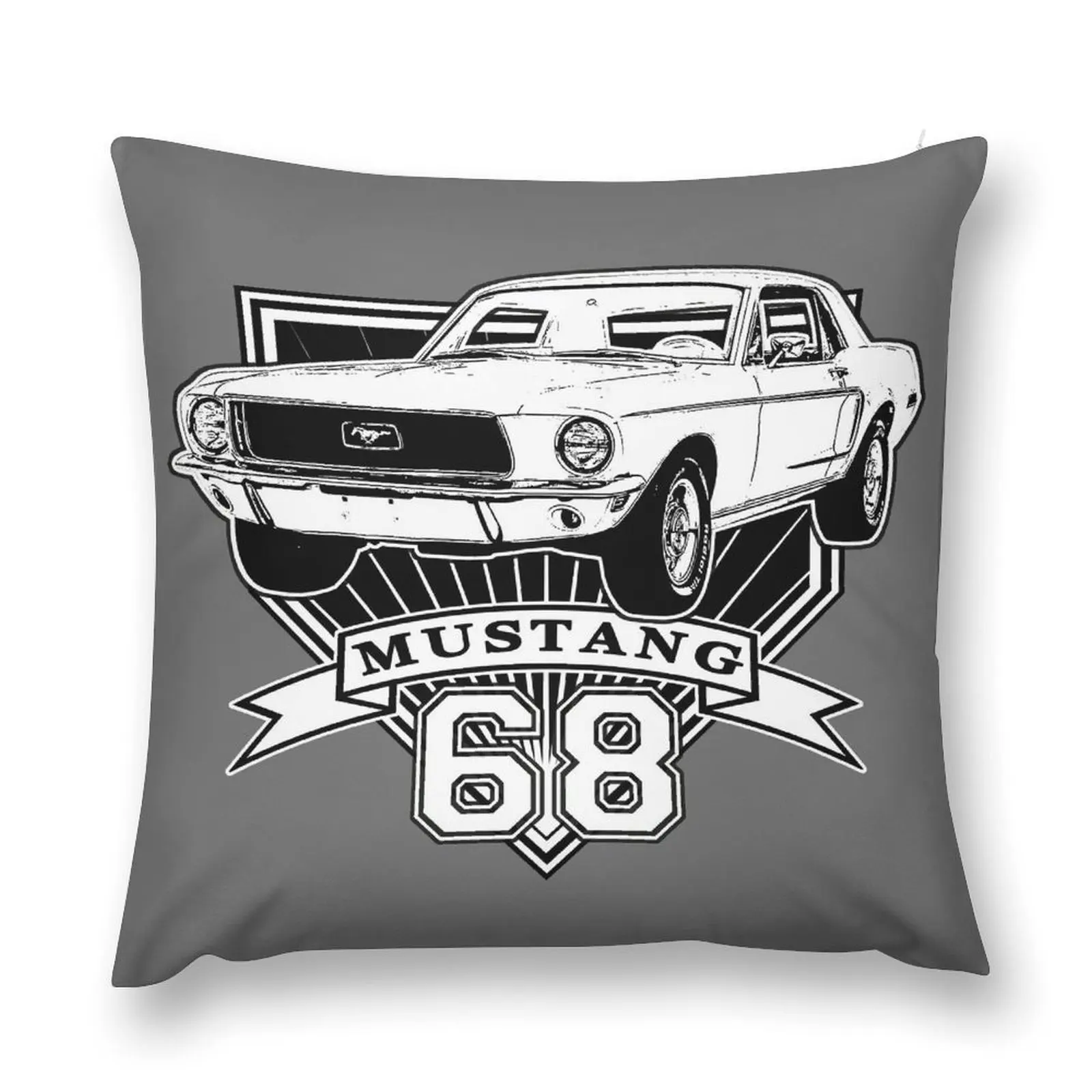 68 Mustang Coupe Throw Pillow Luxury Living Room Decorative Cushions Sofa Decorative Covers Pillowcases Christmas Covers pillow