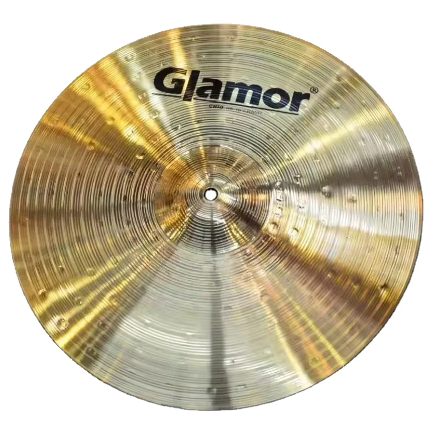 

Золотая 14-дюймовая барабанная тарелка из латунного сплава, аксессуары для ударных инструментов, набор барабанов, набор гонга и тарелок