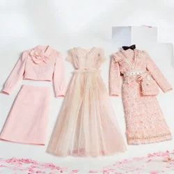 Upscale dress set / light pink gown + shoes / high end Doll clothes suit outfit accessories for 30cm Xinyi Fr2 ST BB Doll