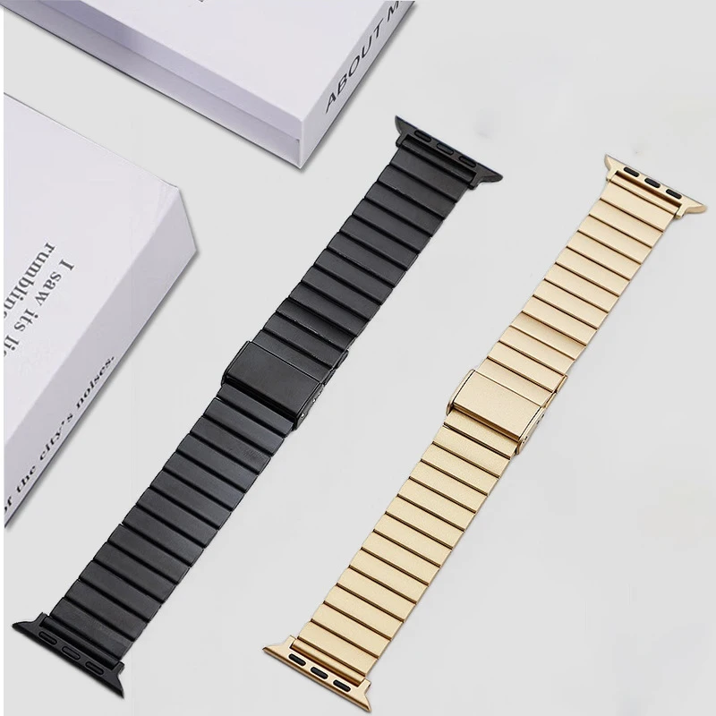 Stainless Steel Strap For Apple Watch Ultra Band 9 8 7 49mm 41mm 45mm Metal Link Bracelet IWatch Ultra 2 6 SE 5 4 44mm 40mm 42mm