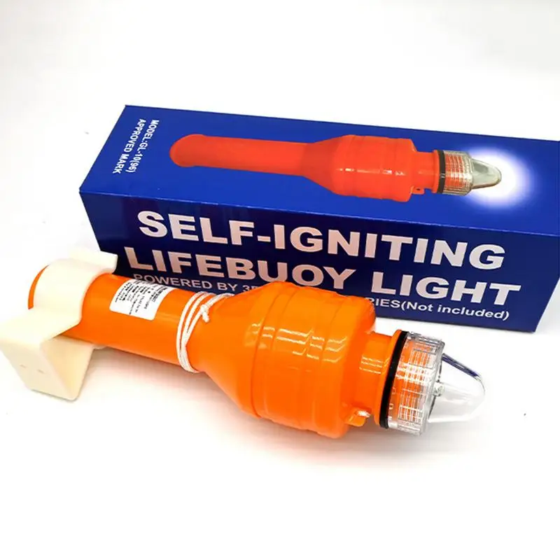 Lifebuoy LED Light Boat Flares High-visibility Flashing Self Lighting Warning Lamp Offshore Position Lights For Kayaking Fishing
