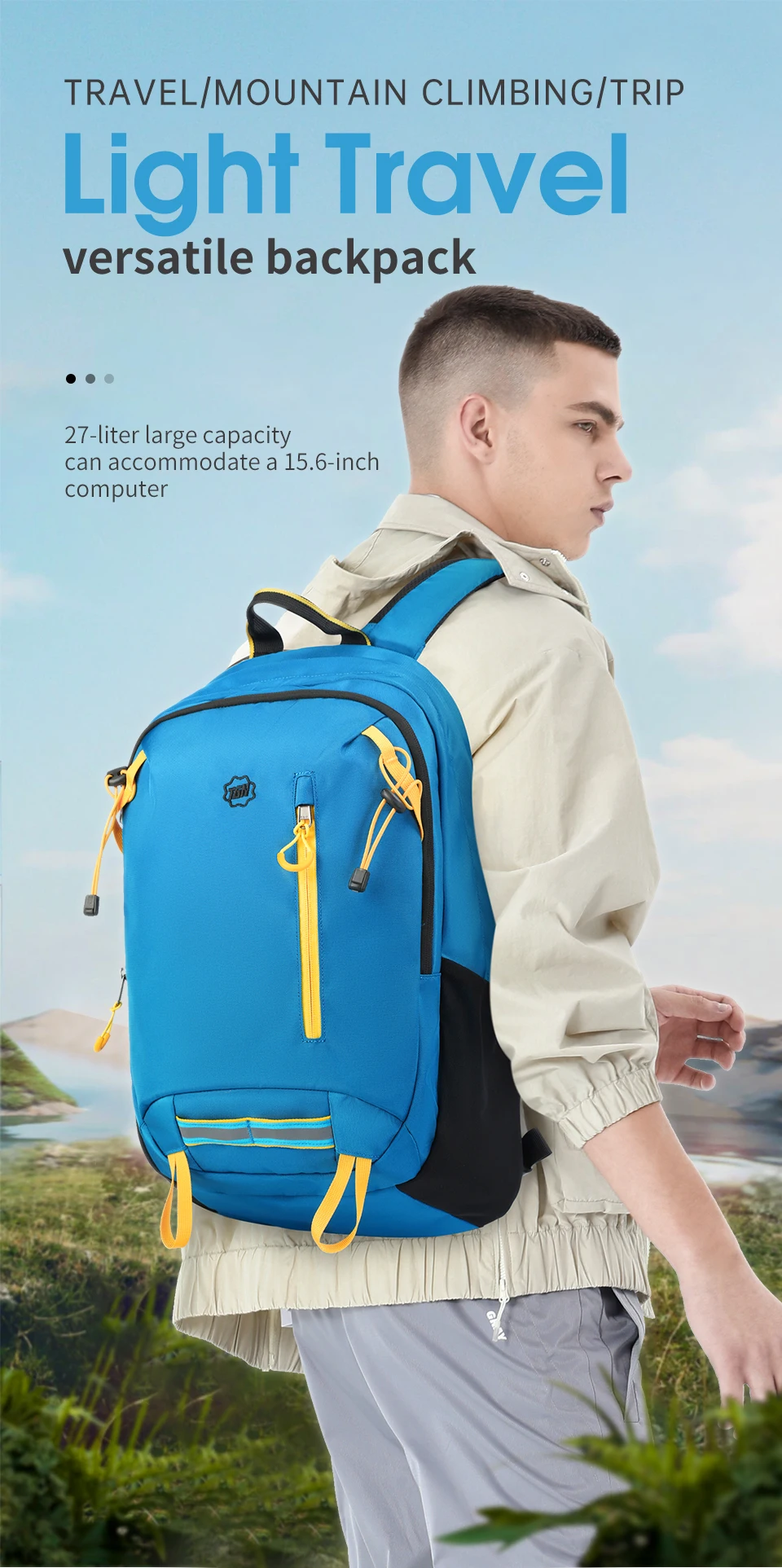 Tigernu Sport Rucksäcke Für Männer 15,6 zoll Laptop Rucksack Casual Rucksack Männer Reisetasche Outdoor Rucksack Wasserdichte Tasche Rucksack – Detail 1