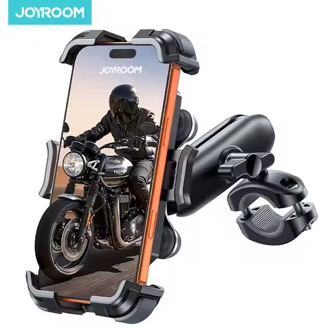 Joyroom Motorcycle Bike Phone Holder Mount with Vibration Dampener For Motorcycle Bike, Scooters ATV/UTV Universal Bicycle Mount