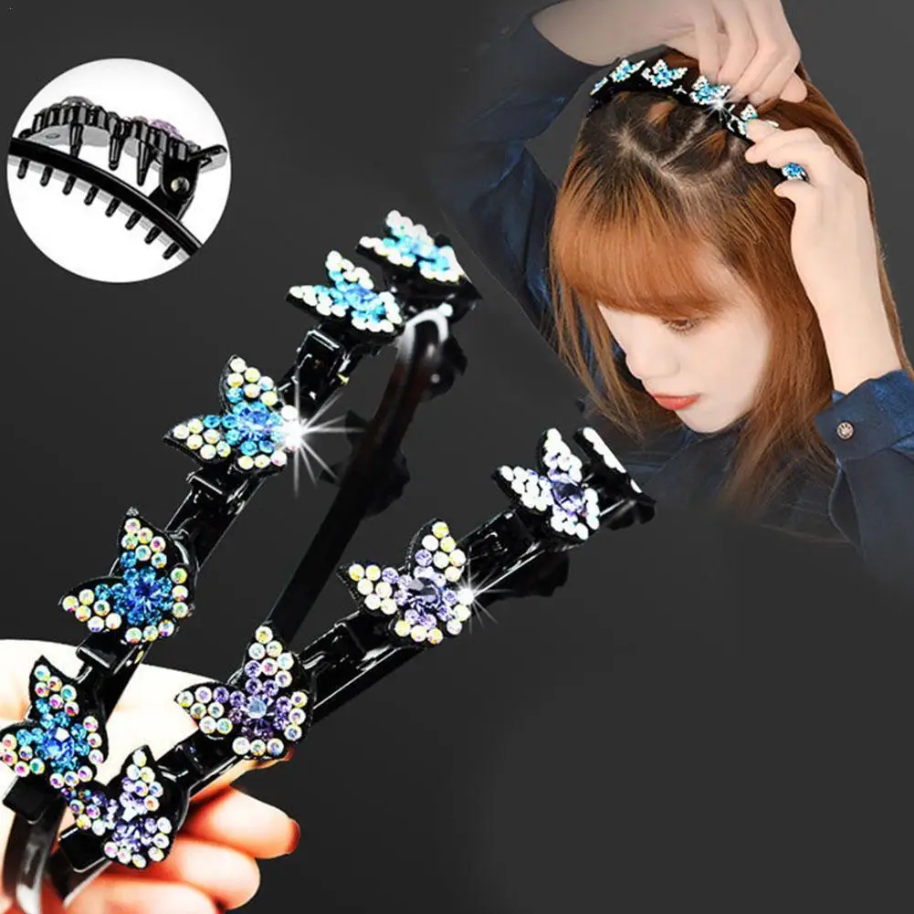 2023 New Fashion Hot Sale Explosion Pearl Rhinestone Bangs Clip Headband Headband for Women Girl Hair Accessories Headwear