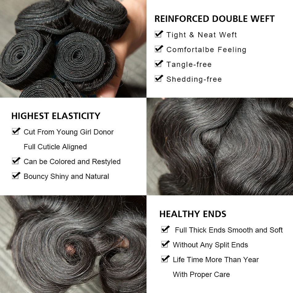 Melodie Hair Body Wave Bundle 10A Grade Remy Raw Virgin Water Wave Nieprzetworzone 100% doczepy z ludzkich włosów 1 3 4 zestawy Oferta