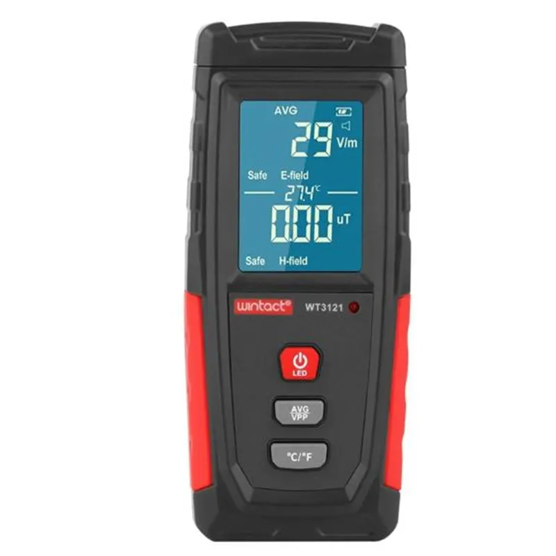 WT3121 Handheld Digital LCD EMF Meter Electric Magnetic Field Dosimeter Detector Electromagnetic Radiation Tester