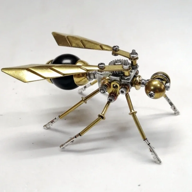 Metal Assembly LittleModel Kits Steampunk Mechanical Insects Ornament Handmade 3D Puzzels Toy For Kids Adults