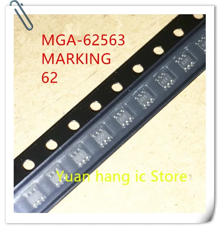 

10pcs 100% new and orginal MGA-62563-TR1G MGA-62563 MGA62653 MARKING 62 SOT-363 IC