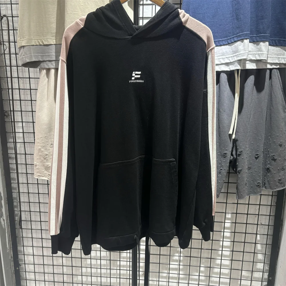 

American Streetwear Sle Hoodie Sweatirt ex Loose Fit Chest Lettering Modern Sle Autumn Winter Faion for Youth