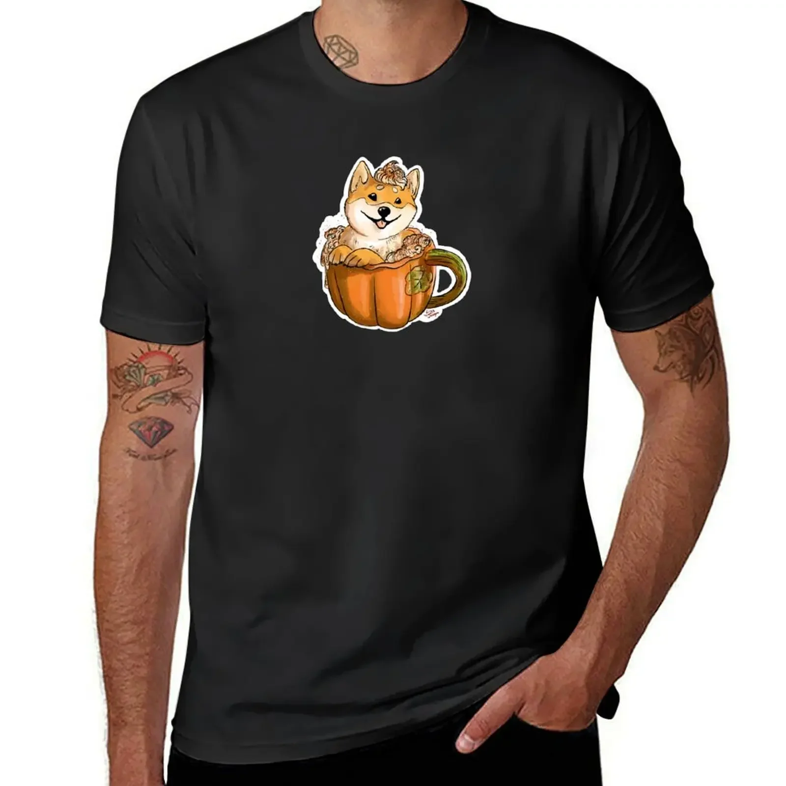 Pumpking Spice Pupper T-Shirt vintage tees sweat shirts, men