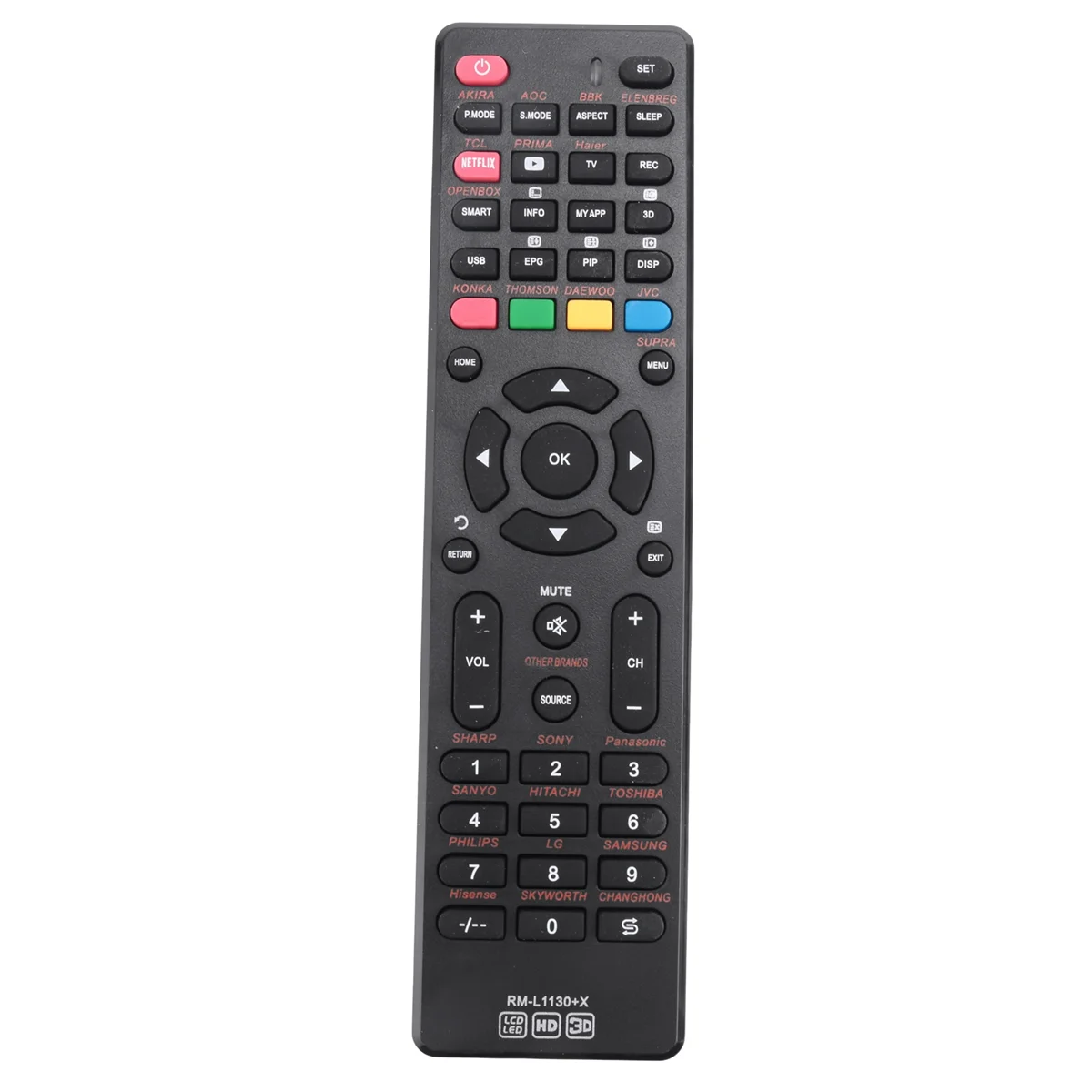New Rm-L1130 +X TV Remote Control Universal for AKIRA AOC BBK ELENBREG PRIMA OPENBOX THOMSON DAEWOO JVC Smart Tv