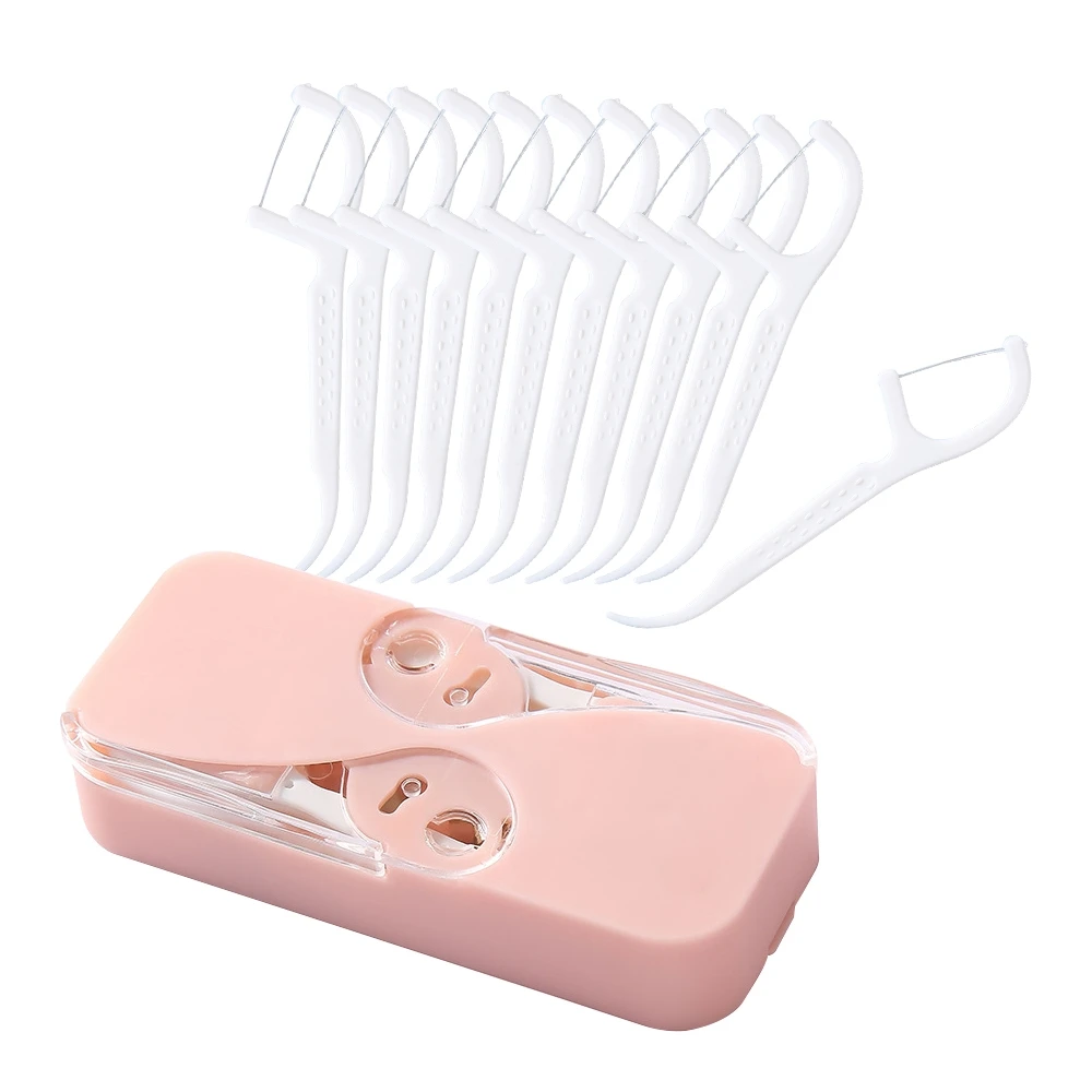 

STLF Portable Automatic Floss Storage Box Floss Dispenser Floss Organizer Case Cleaning Oral Hygiene Care for Trav