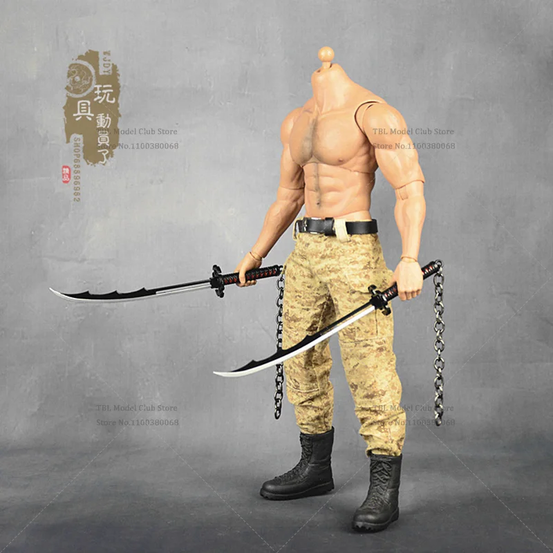 1/6 Scale Male Mini-Weapon Toys Death God Iron Chain Zangetsu Sword Japanese Anime For 12-inch Action Figure Soldier Scene Props