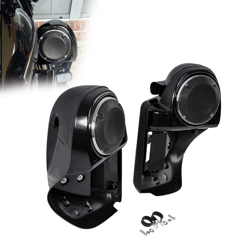 

6.5" Speaker Box Lower Vented Fairing Leg For Harley Touring Street Electra Glide Road King 2014-2022 Gloss Black Motorcycle