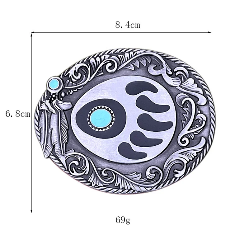 Vintage Fashion Feather Bear Paw Belt Buckle - Trendy Accessory for Clothing