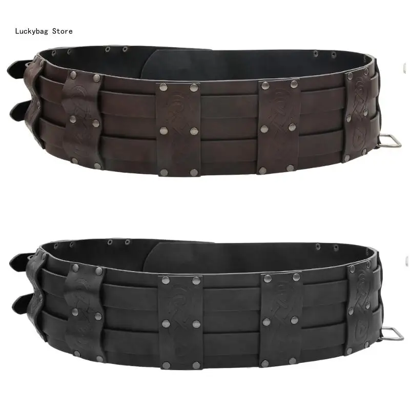 

Cosplay Belt Middle Ages Belt Cosplay Embossed Waistband for Men LARP