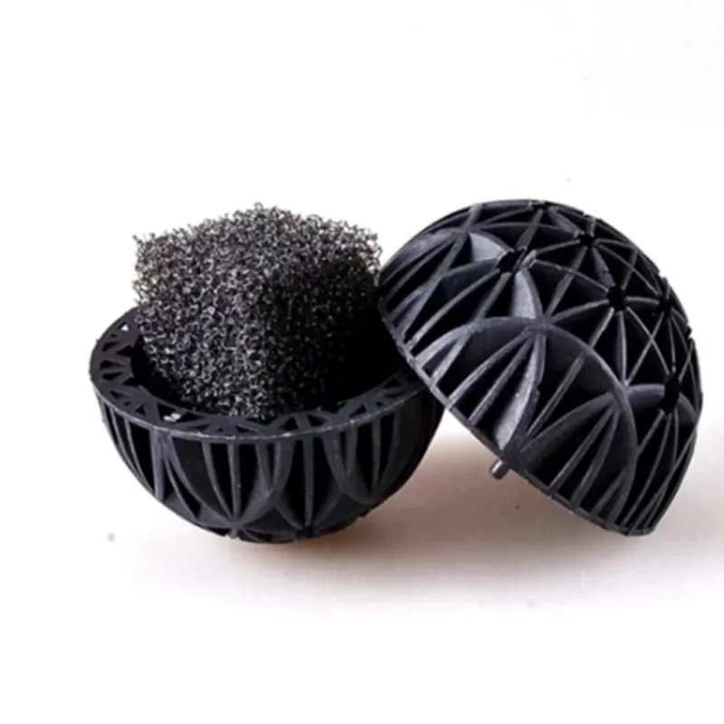 20/50/100pcs Aquarium Pond Reef Bio Black D16mm Balls Fish Tank Air Pump Canister Biochemical Cotton Filter Sponge Media FA005