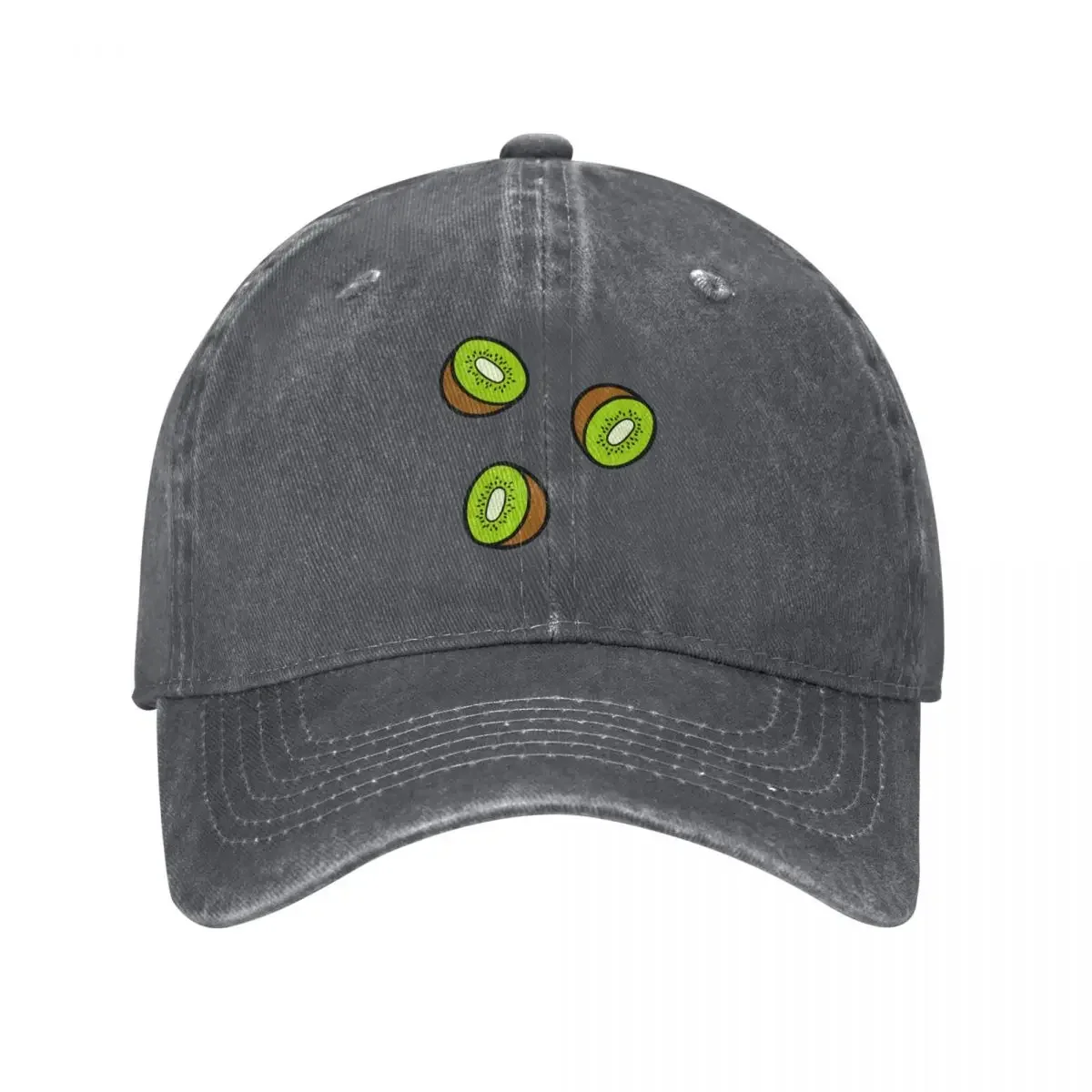 Kiwi Fruit Pattern on Dark Green Baseball Cap designer cap custom caps Luxury Brand Women's Hats For The Sun Men's