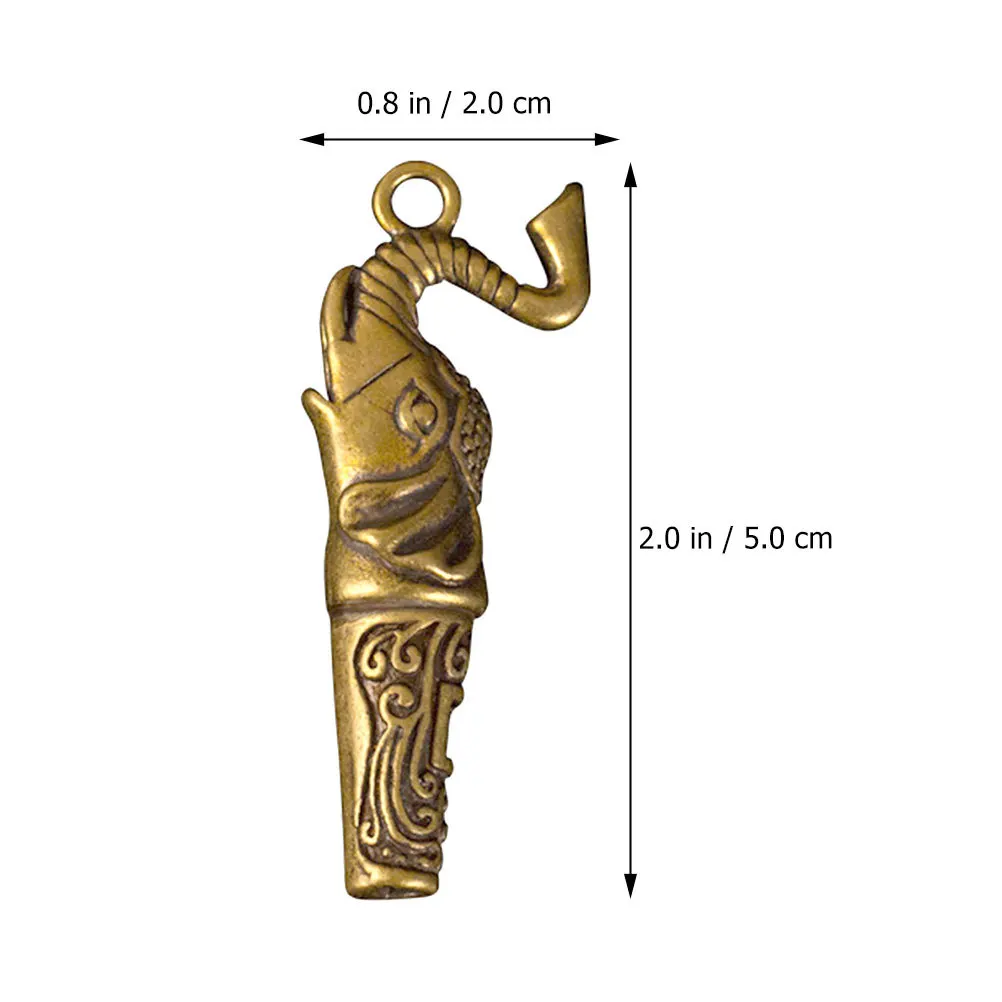 Messing Olifant Fluitje Sleutelhanger voor Wandelen Camping Survival Outdoor Noodsituatie Luid Metaal Dier Signaal Hoorn Accessoire