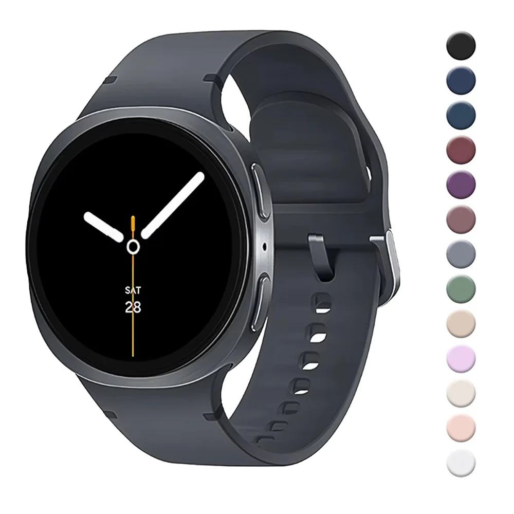Atmungsaktive Silikonbänder für Samsung Galaxy Watch 8 Zubehör Ersatz-Sportarmband Correa für Galaxy Watch 8 Classic
