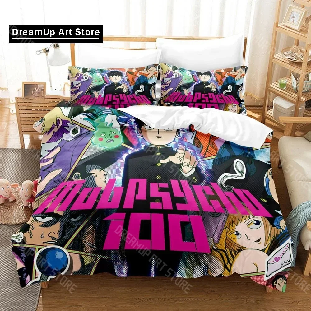 

Комплект постельного белья Mob Psycho 100 с 3D принтом, аниме Kageyama Shigeo, пододеяльник, двойной, полный, Queen King, пододеяльник для взрослых и детей