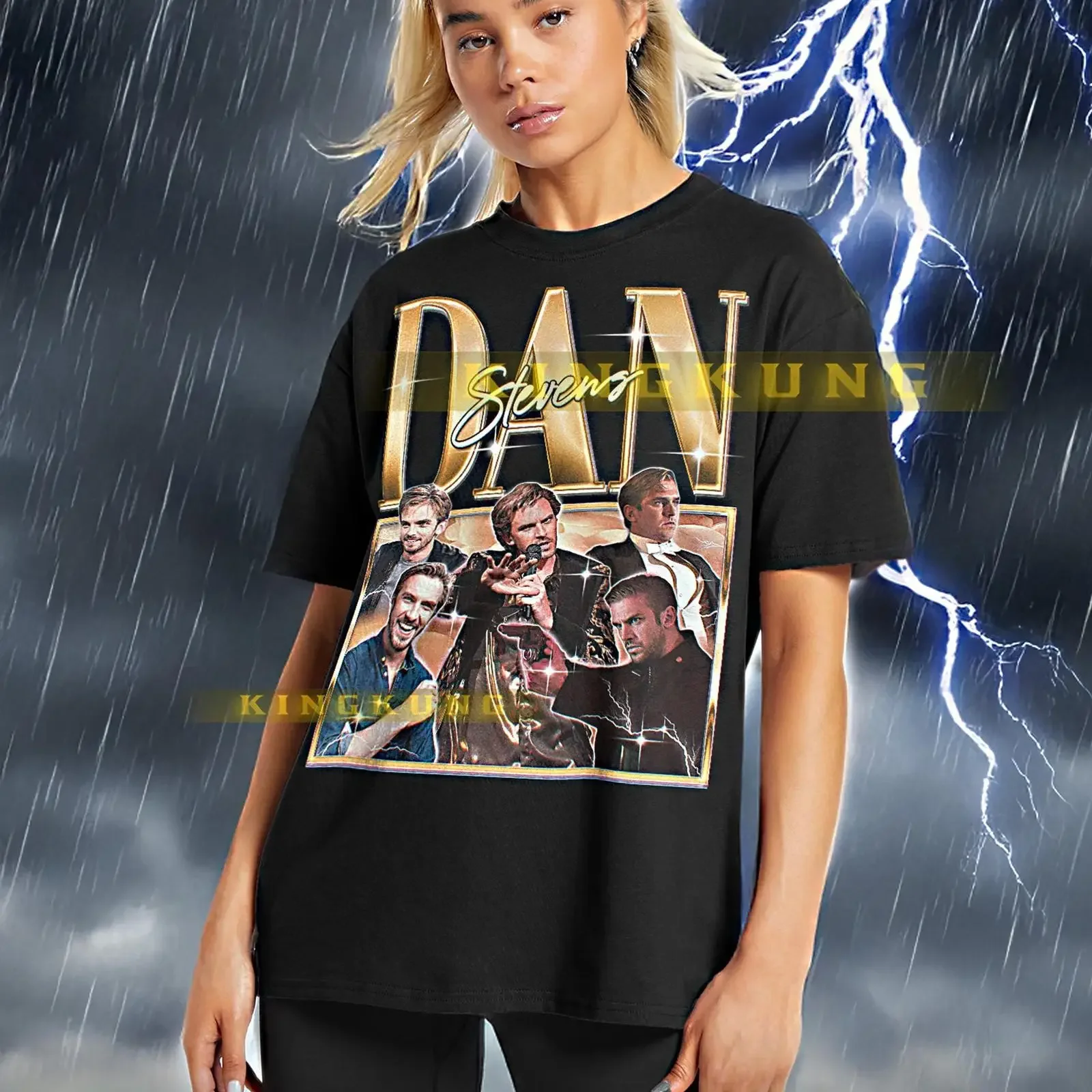 Dan Stevens T Shirt Vintage Retro 90s Bootleg saf vintage Washed Versatile Unisex Casual Comfortable Top For Everyday Wear