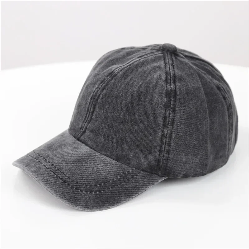 Custom DIY Logo Kids Adult Dad Hat Vintage Cotton Baseball Cap for Men Women Unisex Sports Hat Adjustable Washed Denim Hat