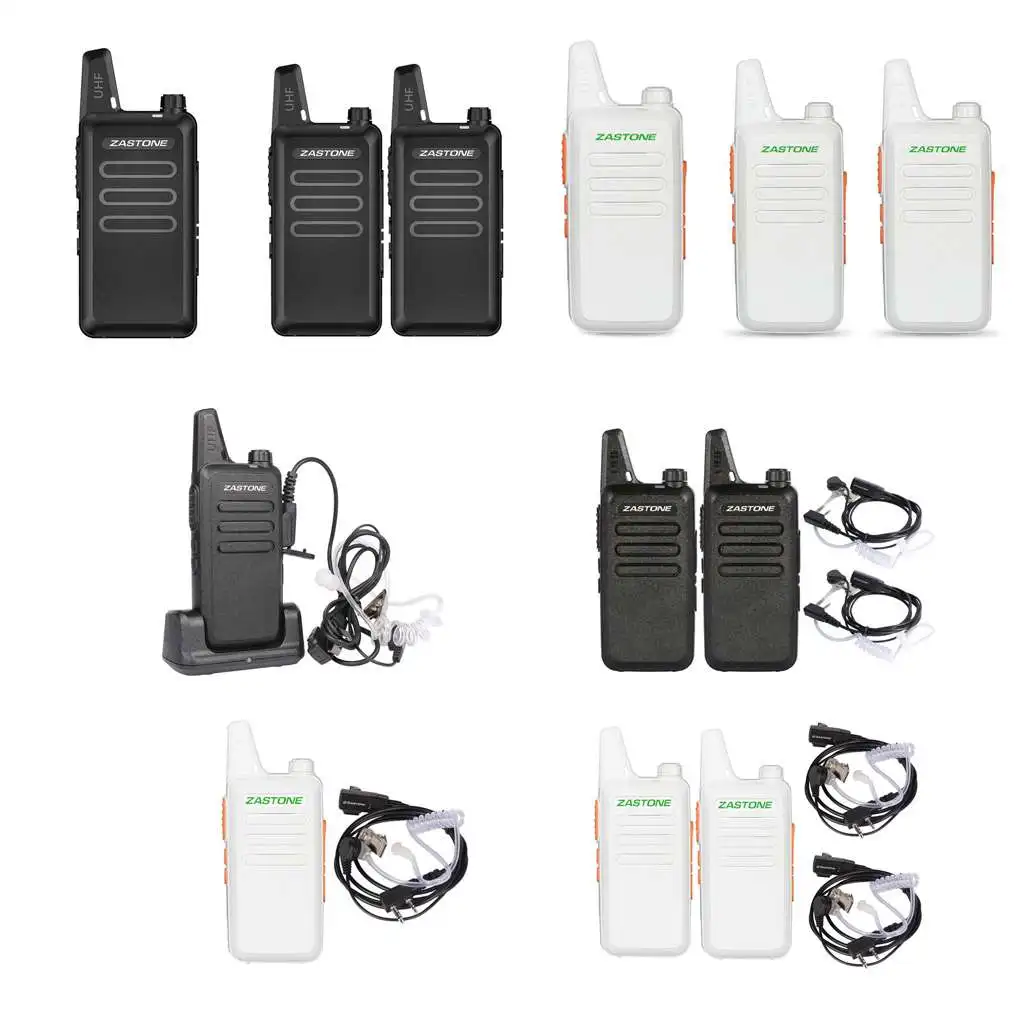 ZASTONE-X6 Mini Walkie Talkie, UHF 400-470MHz, 16 Canais, Rádio em Dois Sentidos, Intercomunicador Portátil