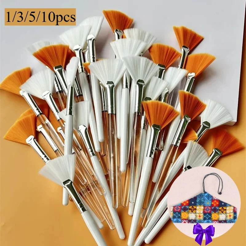 

1/3/5/10pcs Fan Shape Foundation Makeup Brushes Multifunctional Facial Mask Brush Essential Oil Women Beauty Makeup Tools Brush