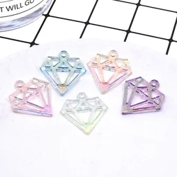 10pcs Hollow Queen Diamonds Charms AB Color Korean Earring Key Pendant DIY  Jewelry Make