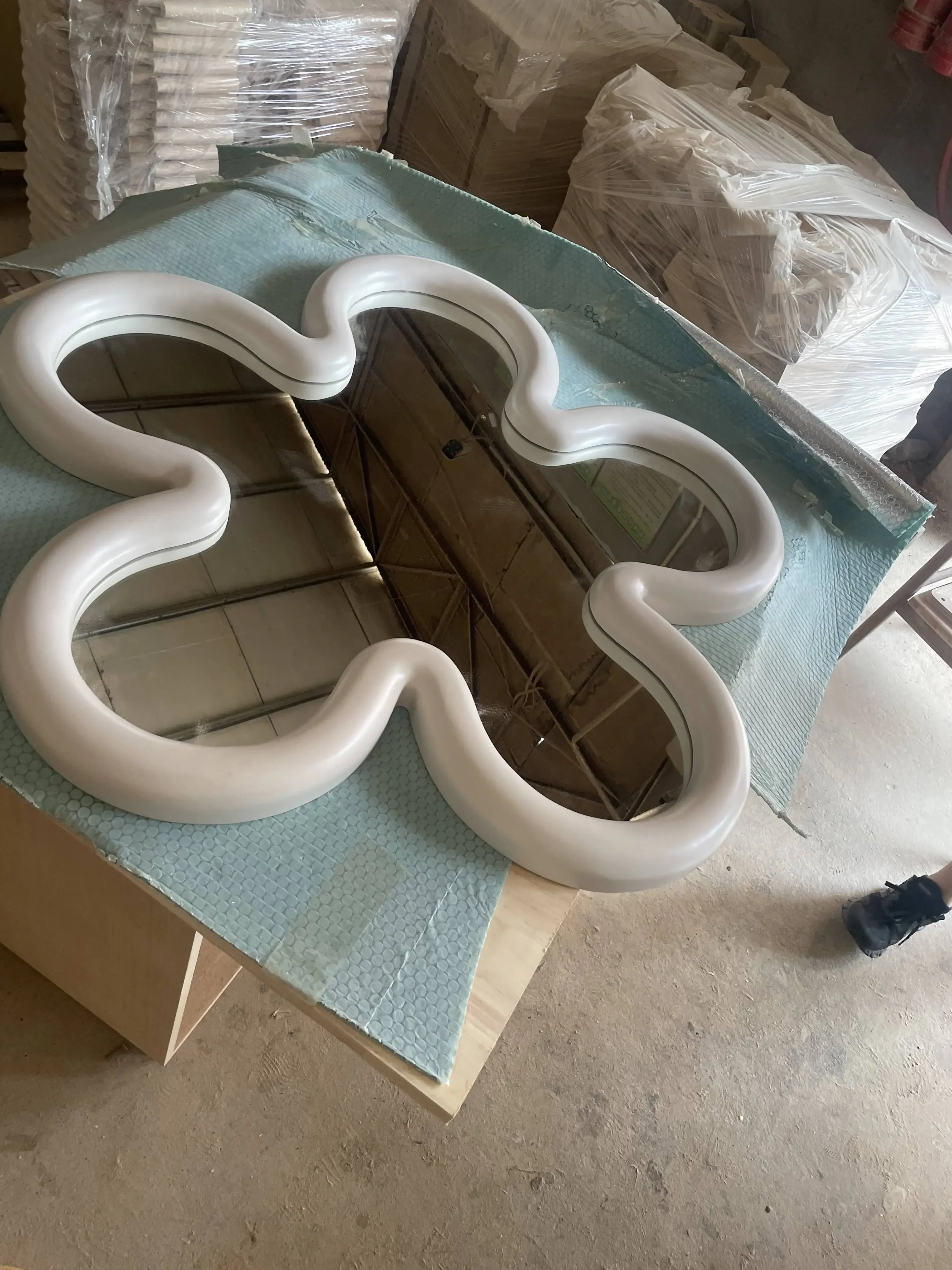 Mini Desk Mirror Modern Art Home Decoration Wooden Wall Mirror Limited Time Sale