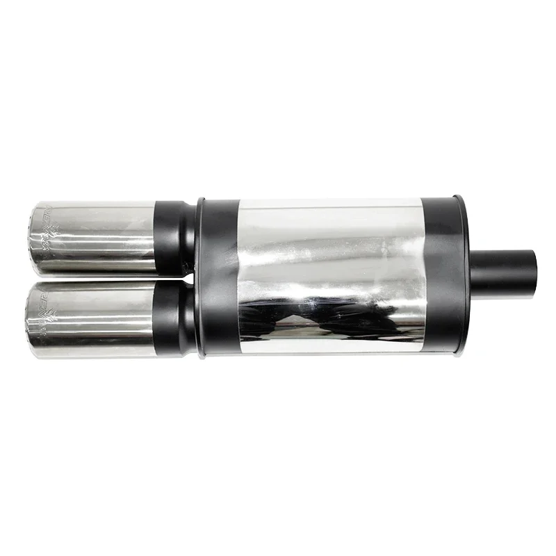 Universal Stainless Steel Exhaust Drum Muffler Silencer Exhaust pipe tailpipe tail throat exhaust tips