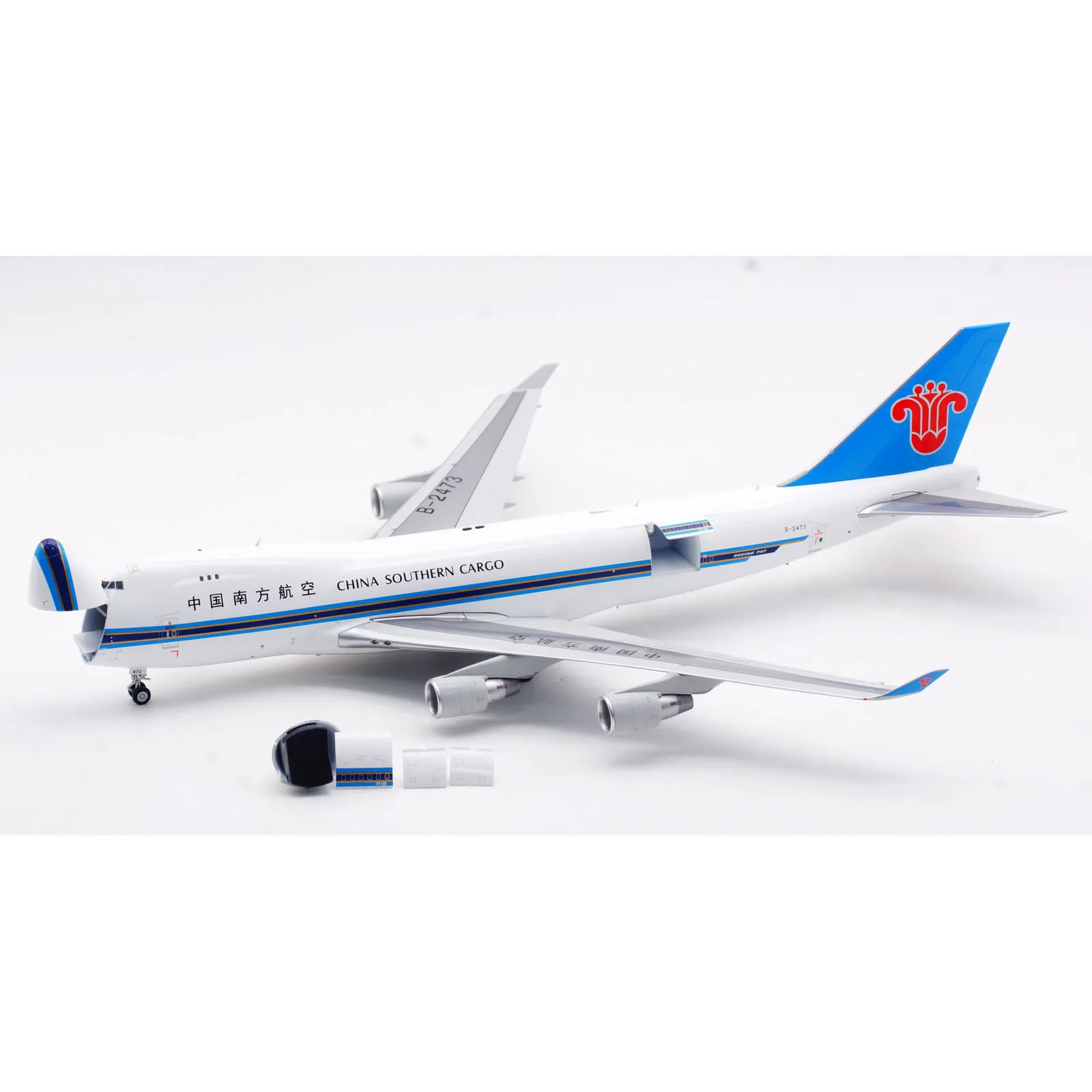 L2076C Liga Avião Colecionável SQ Asas 1:200 CHINA SOUTHERN CARGO [Porta Aberta] Boeing B747-400F Modelo de Aeronave Diecast B-2473