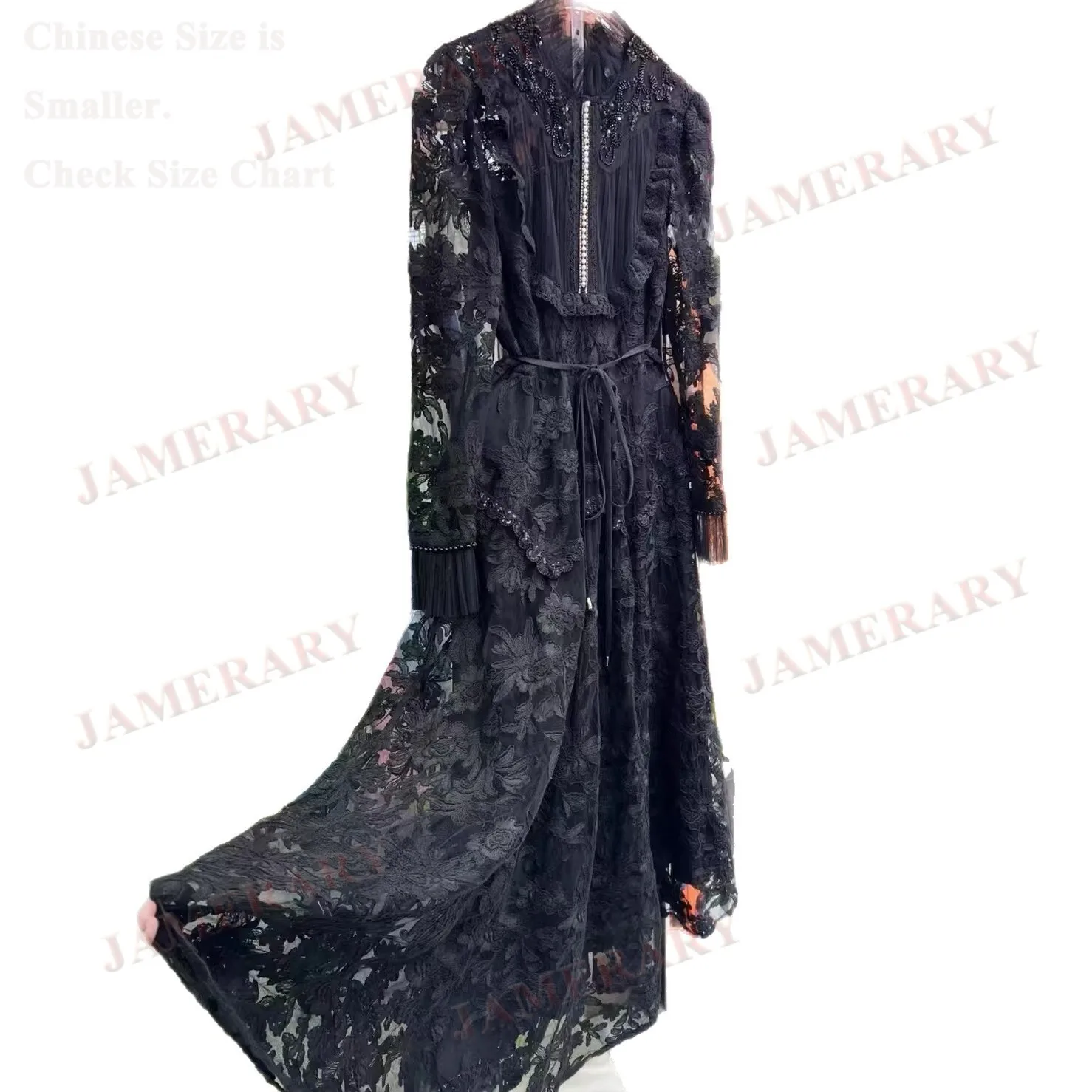 Letnie luksusowe sukienki wieczorowe z cekinami, damskie sukienki maxi z długim rękawem, haftowane, koronkowe, z diamentami, na wesele, studniówkę, z wycięciami.