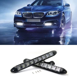 1pair 9 LED 12 LED 12V Daytime Running Lights Flexible Super Bright White Driving lights Bar Car Head Lamp Led Light