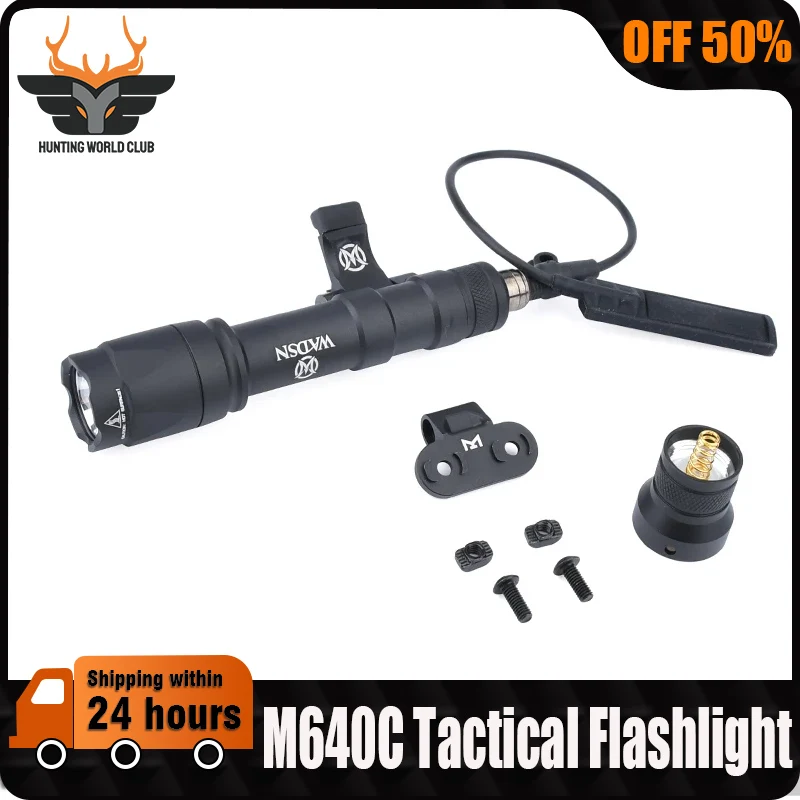 

WADSN M600 M640C Tactical Flashlight 800lumens White LED Scout Light Hunting Weapon Airsoft AccessoryFit 20mm Picatinny Rail