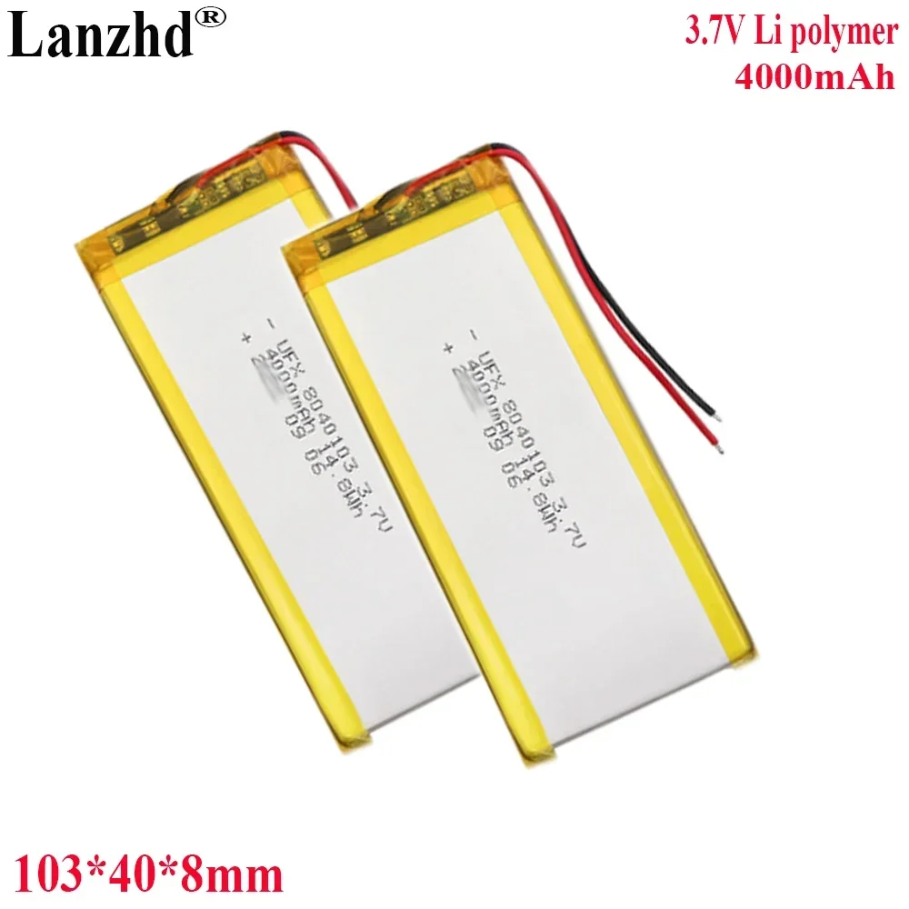 Batterie Li Polymère 3.7V, 4000mAh, pour Sky Ple, Purificateur d'Air, Haut-Parleur Bluetooth, Bâton GPS, Jouet Lumineux, Numérique